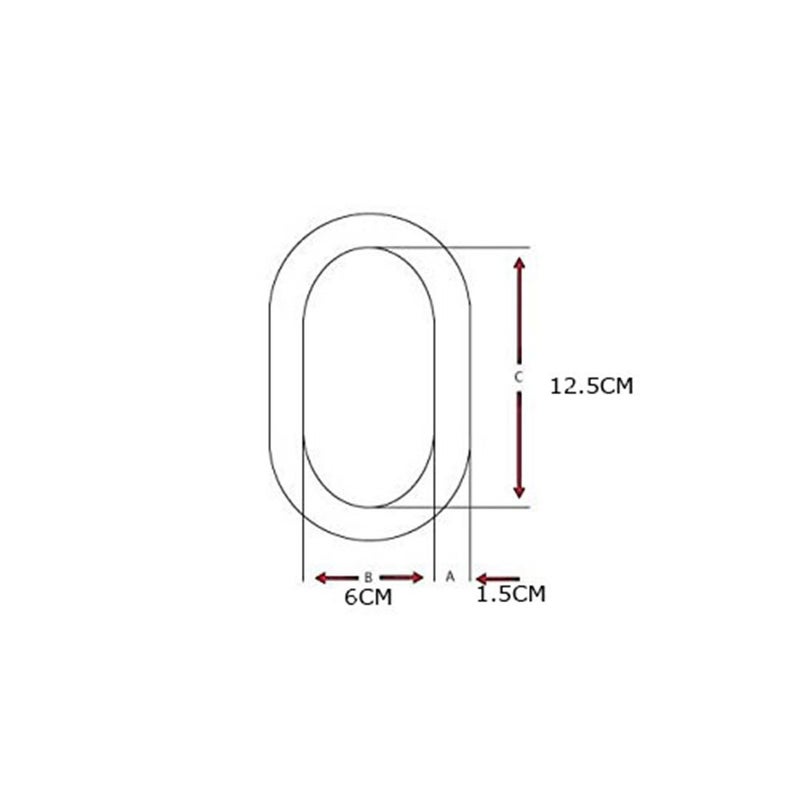 COMOK 2T 4400Lbs High Strength Oval Lashing Lifting Ring Tool, Red - Image 3